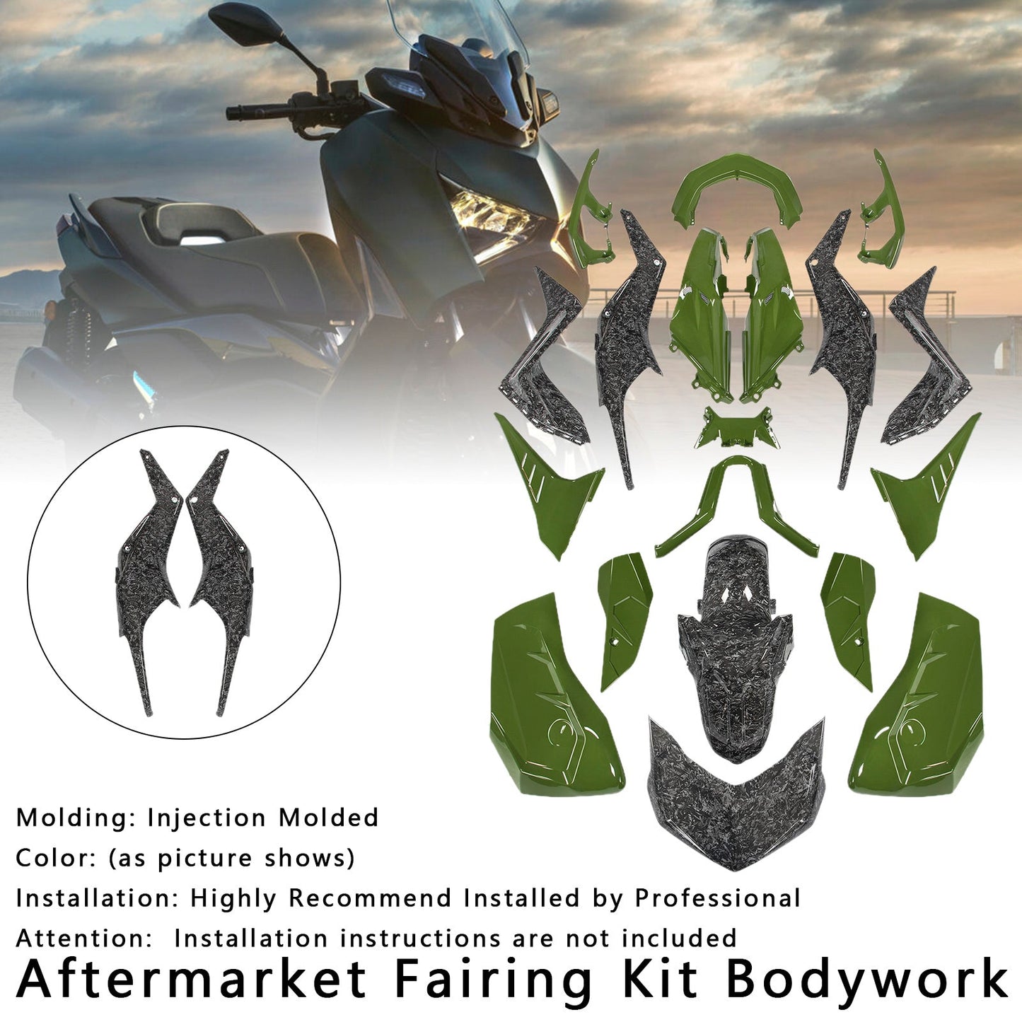 Kit carenatura carrozzeria iniezione Yamaha X-MAX 300 XMAX 2023-2024
