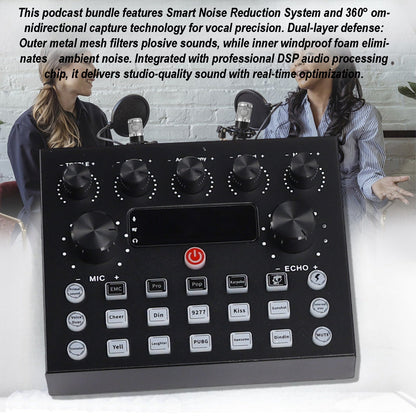 Scheda audio V8s, set di schede audio per live, podcast, registrazioni, canto, streaming e giochi.
