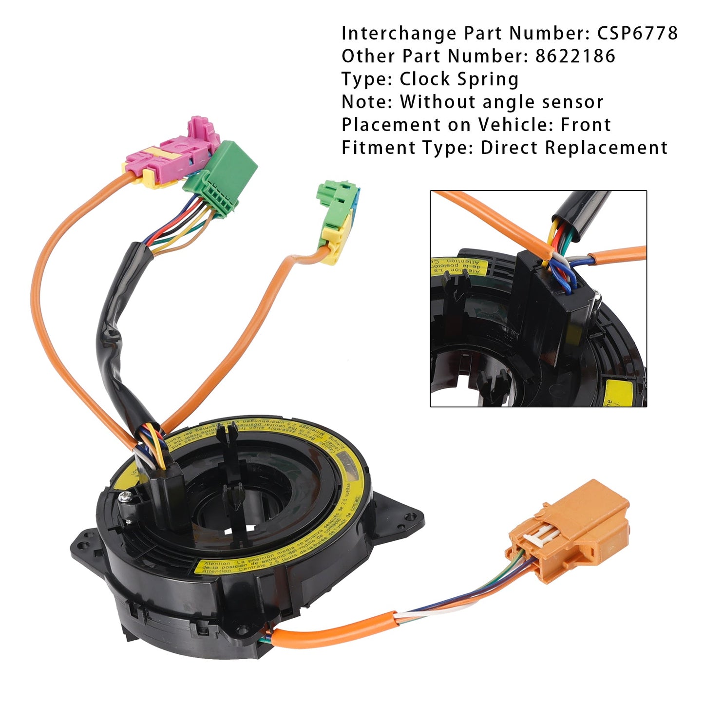 Molla dell'orologio 8622186 per VOLVO S60 S80 V70 XC70 XC90 2001-2004 8622186 CSP6778