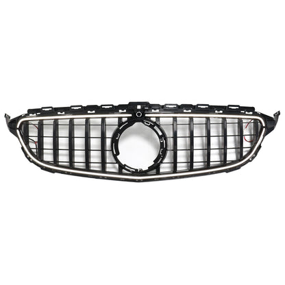 Per Mercedes W205 C250 C300 2015-2021 W/LED Griglia paraurti anteriore nera