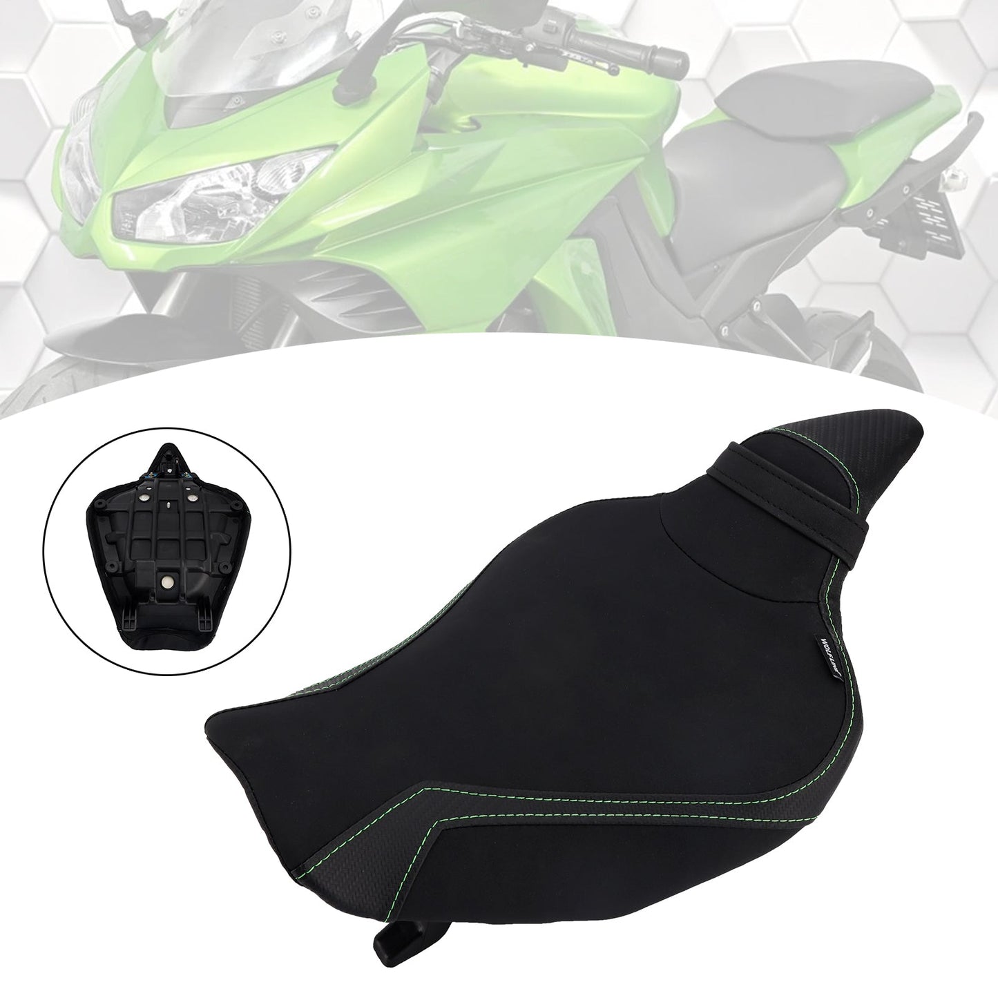 2014-2025 Per Kawasaki Z1000 2024 Per Kawasaki Z1000 Sella anteriore per pilota Raider Sella passeggero Verde2 Rosso