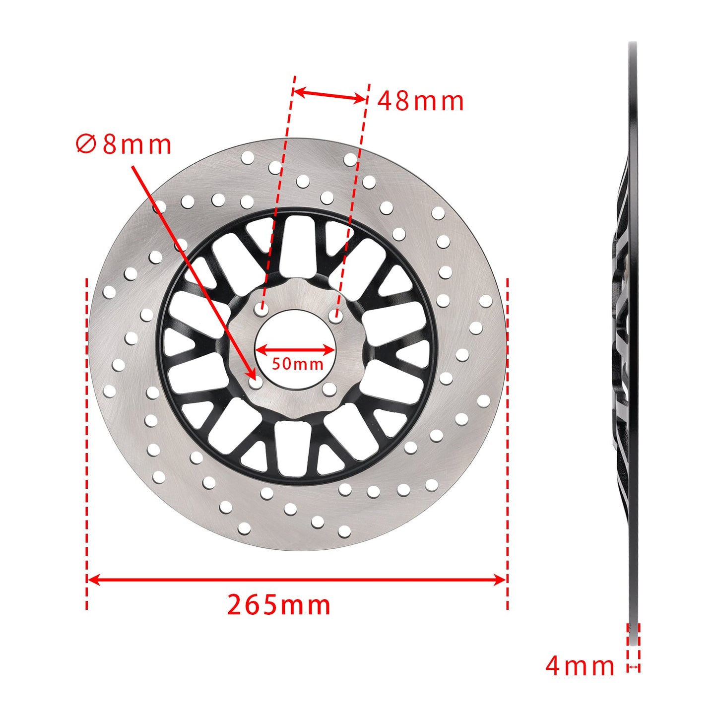 Disco freno anteriore pieno da 265 mm per Motomel Skua 150 V6 Motos Coyote