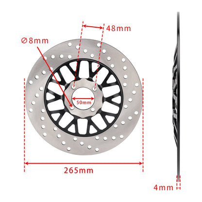 Disco freno anteriore pieno da 265 mm per Motomel Skua 150 V6 Motos Coyote