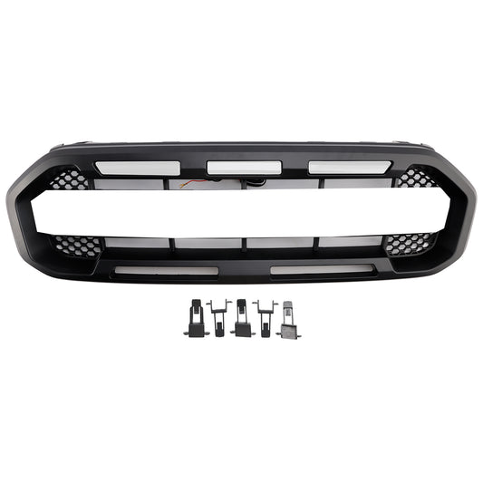 Griglia paraurti anteriore Raptor Style adatta per Ford Ranger 2019-2023, nera