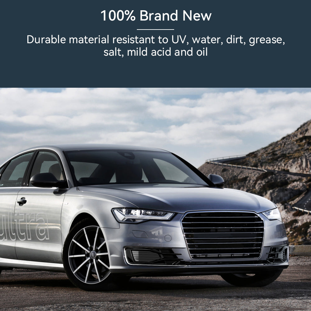 Audi A6 C7 2014-2018 2 pezzi griglia di copertura fendinebbia paraurti anteriore nera cromata