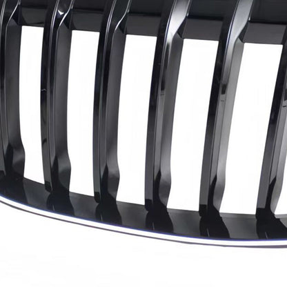 Griglia anteriore a doppio rene nera lucida, compatibile con BMW X1 F48 F49 2016-2019 (2 pezzi).