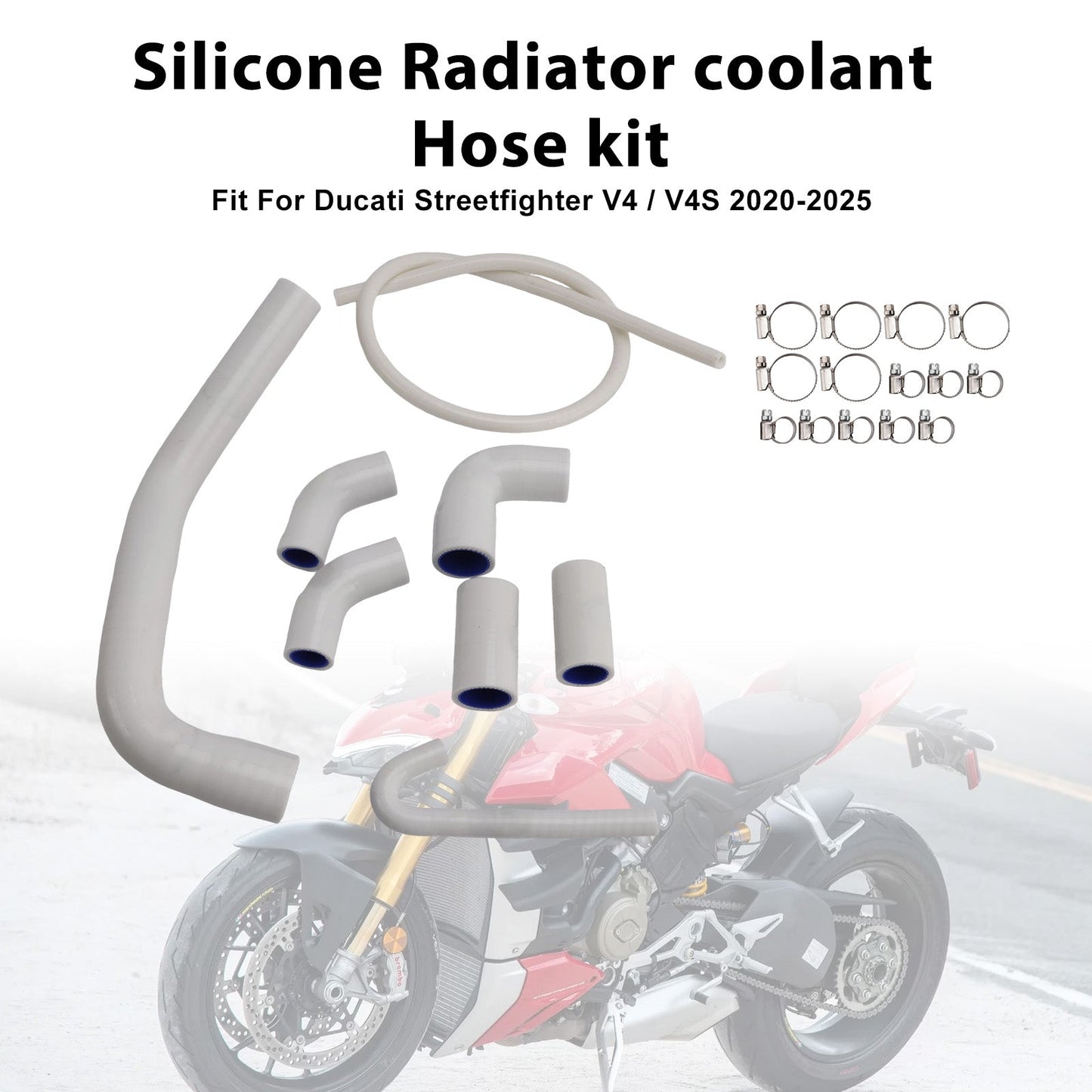 Tubo flessibile del liquido di raffreddamento del radiatore in silicone Ducati Streetfighter V4 V4S 2020-2025