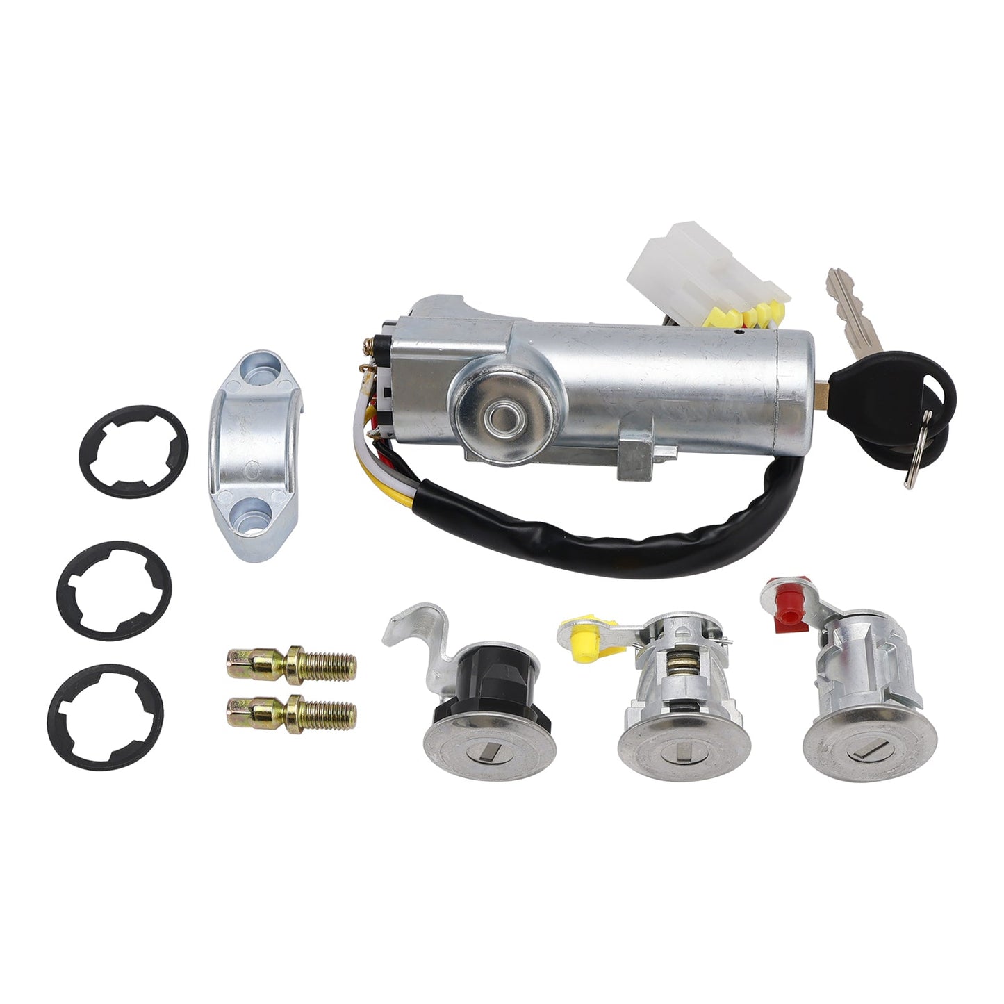 Kit serratura porta cilindro di accensione con 2 chiavi K9810-2S806 per Nissan Navara D22 1997-2006