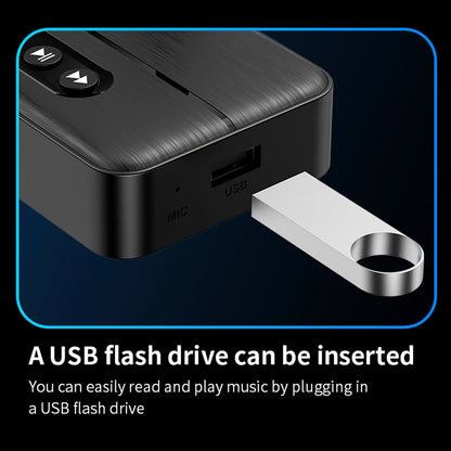 Ricevitore audio Bluetooth 5.4 NFC, amplificatore AUX/RCA, unità flash USB per riprodurre musica