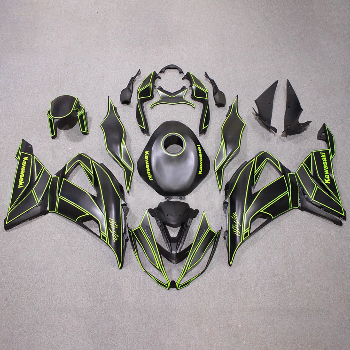 Kit carenatura iniezione in plastica ABS adatto per Kawasaki ZX6R 636 2013-2018