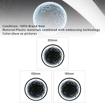 Lampada decorativa a forma di luna in rilievo per lunotto posteriore dell'auto