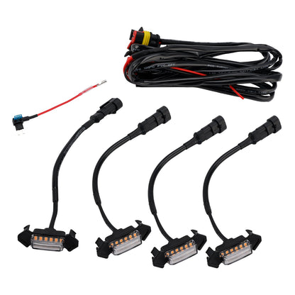 Kit luci LED per griglia anteriore Toyota Tacoma con lente trasparente color ambra 2016-2023