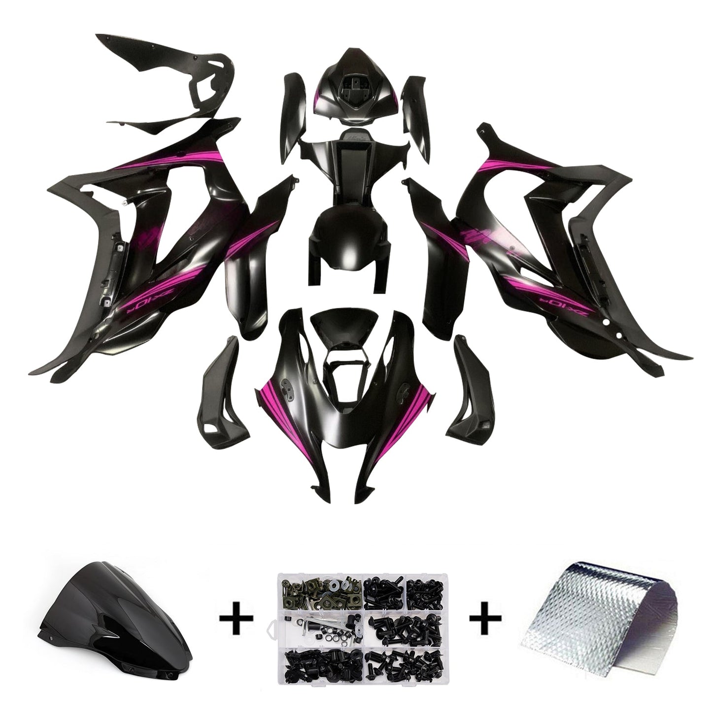 Kit carenatura iniezione in plastica ABS adatto per Kawasaki ZX10R 2016-2020