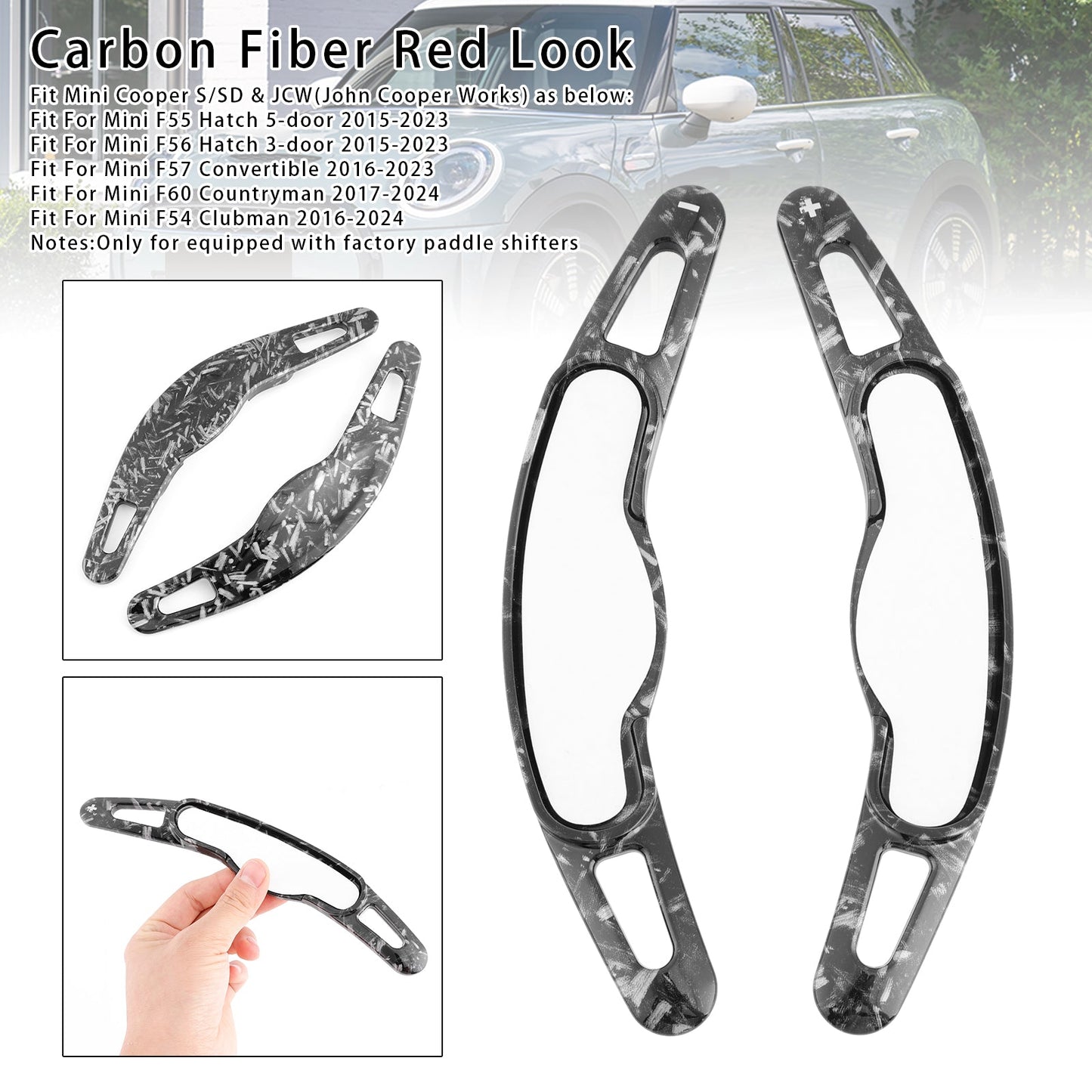 Estensione del cambio al volante per Mini F54 F55 F56 F57 F60 2014-2022