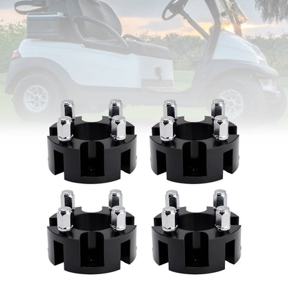 Kit distanziali per ruote da 2"" per carrelli da golf, dadi ruota neri per Yamaha Club Car Ezgo