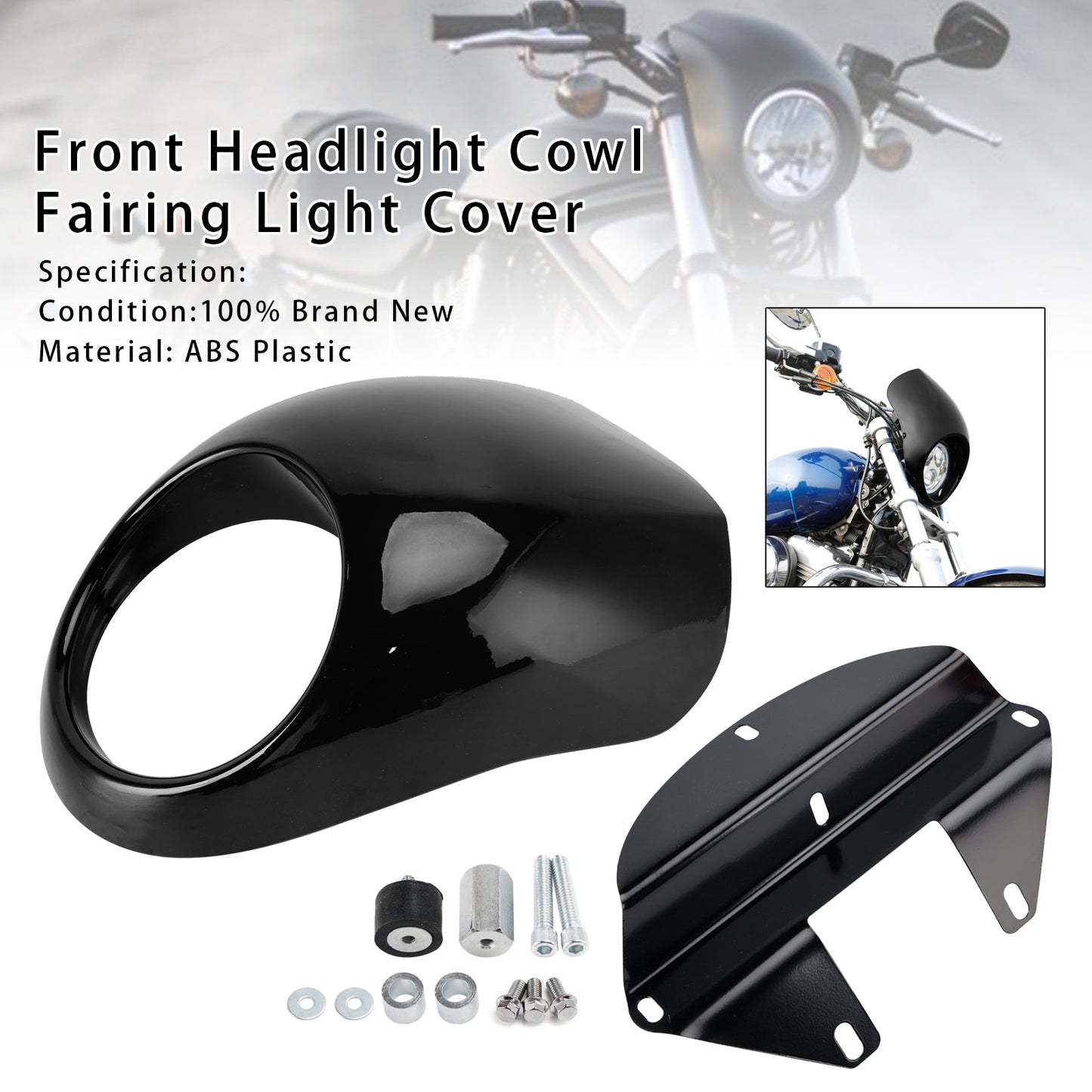 Copertura faro anteriore Sportster Dyna XL 883 1200 FX dal 1973 in poi