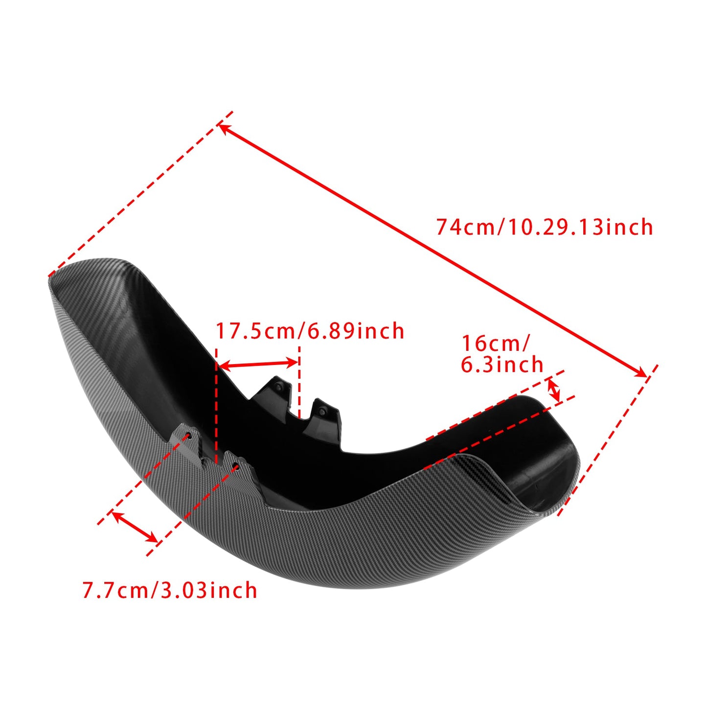 Parafango anteriore nero Harley-Davidson Touring Electra Glide Street Glide Road Glide Road King ABS 1989-2013