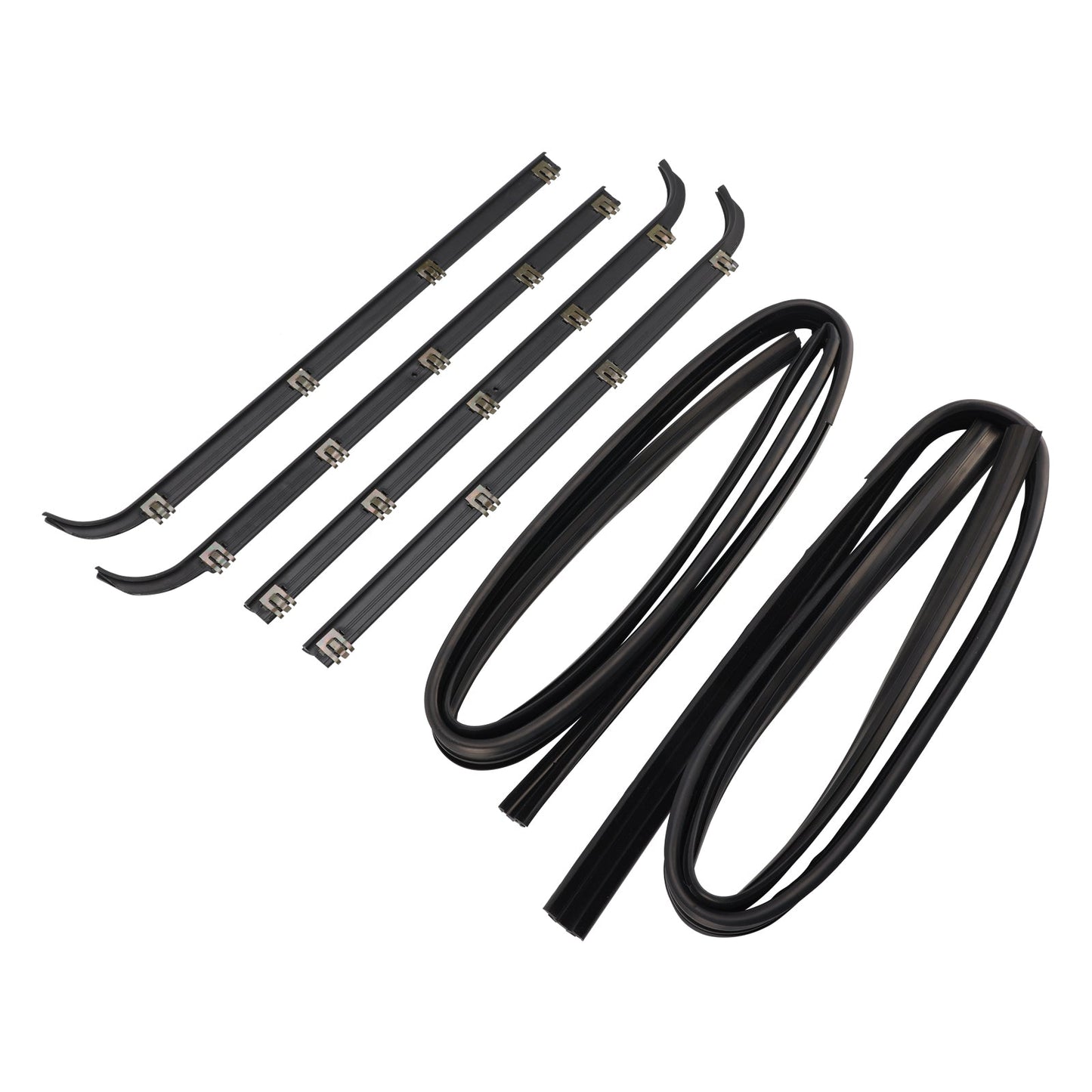 Guarnizione per finestrino anteriore Ford F350 Truck 1987-1997, 4 pezzi, guarnizione per finestrino porta + 2 pezzi, kit di guarnizioni
