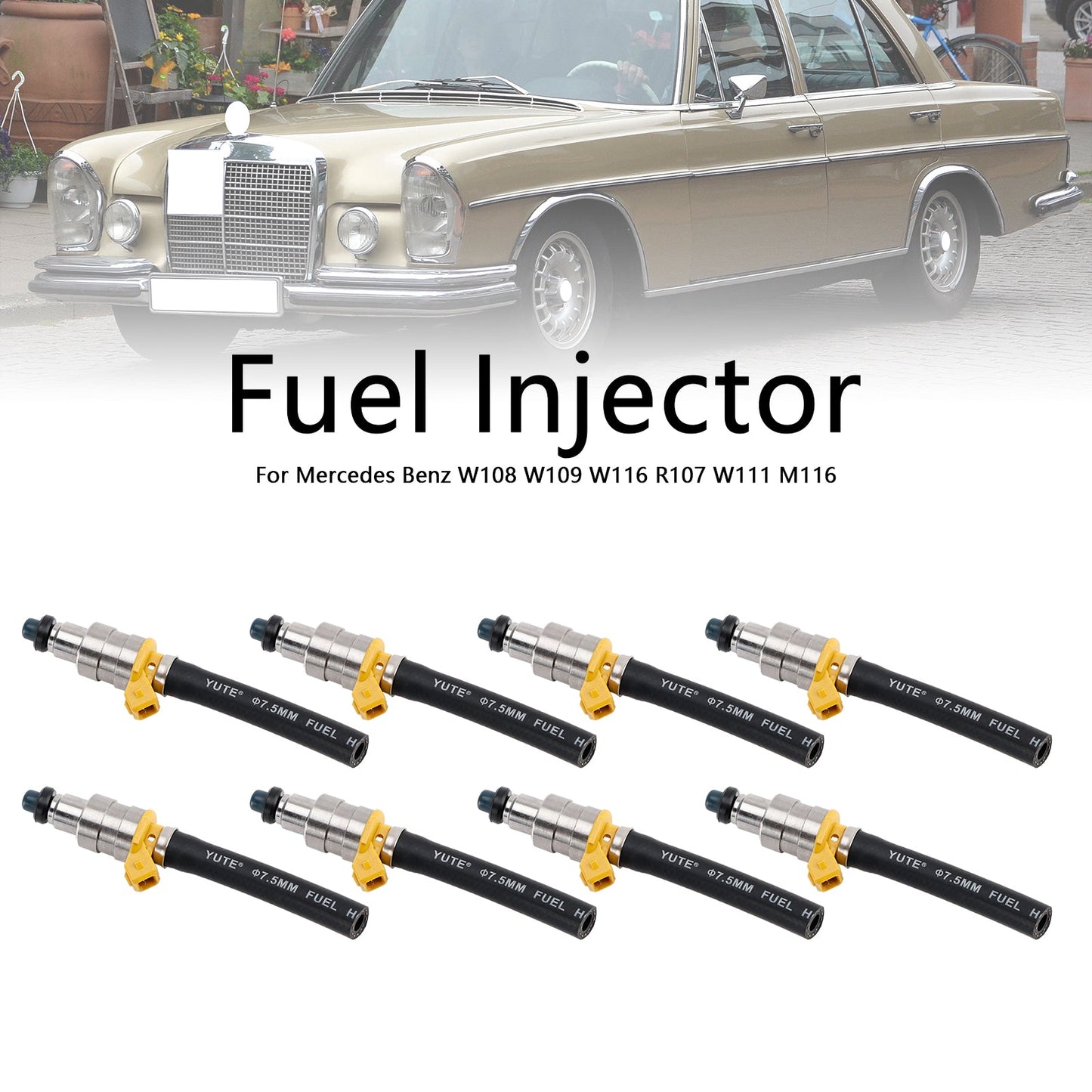Mercedes W108 W109 W116 R107 W111 M116 8 pezzi iniettore carburante 0000783123