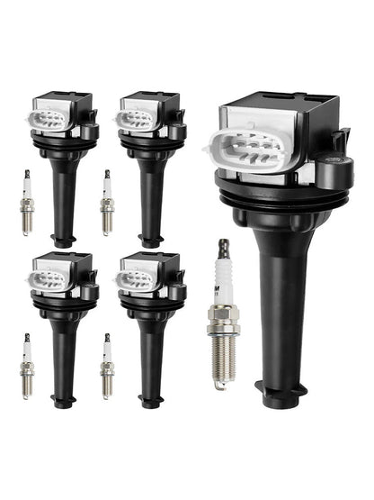 Pacchetto bobine di accensione UF517 + candele per Volvo S60 2.5L L5 2012-2016