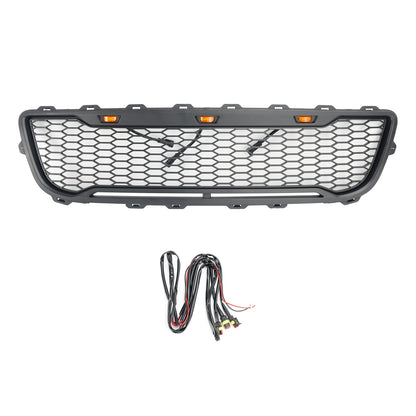 Griglia paraurti anteriore a nido d'ape nera opaca stile Raptor per Ford F150 1999-2003 con LED