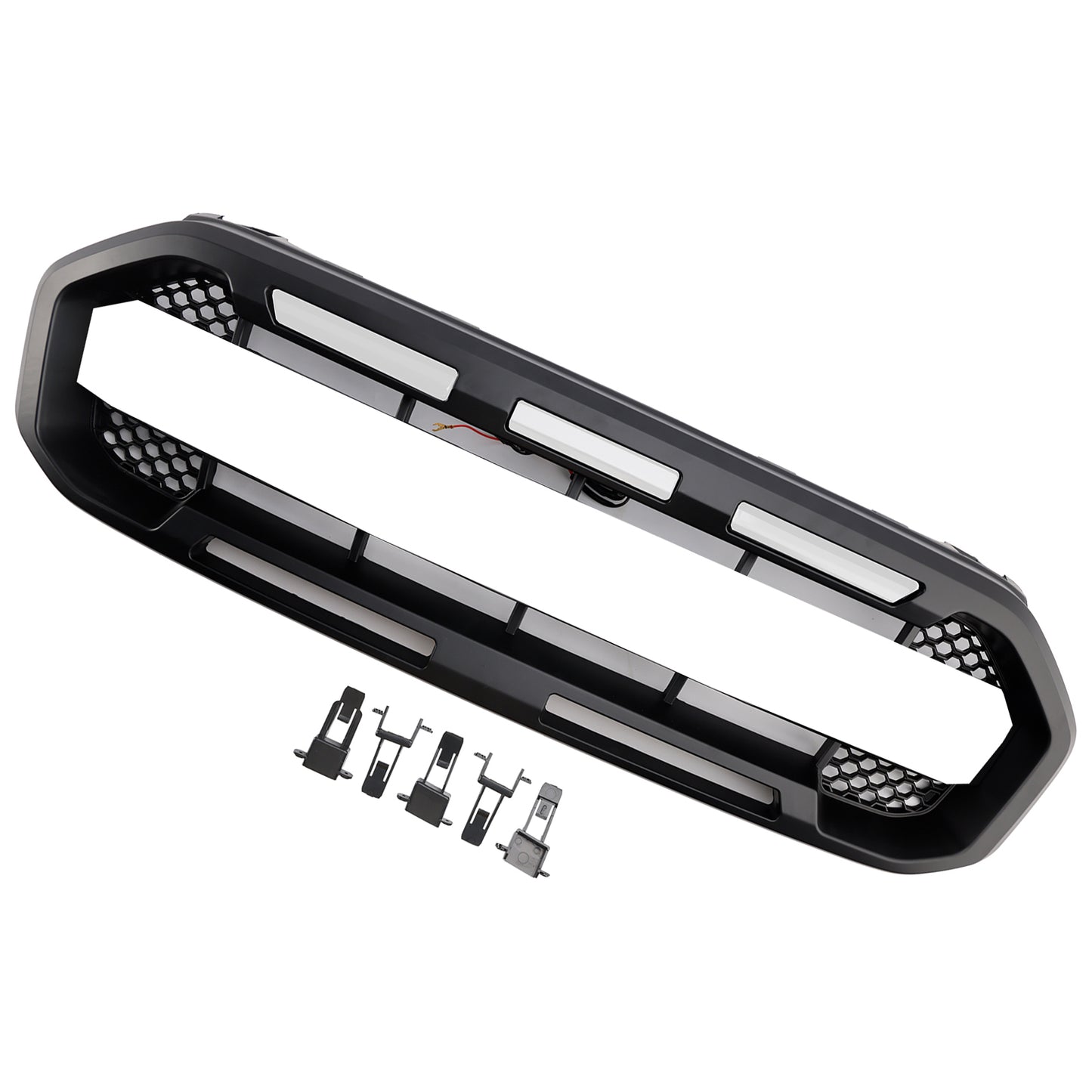 Griglia paraurti anteriore Raptor Style adatta per Ford Ranger 2019-2023, nera