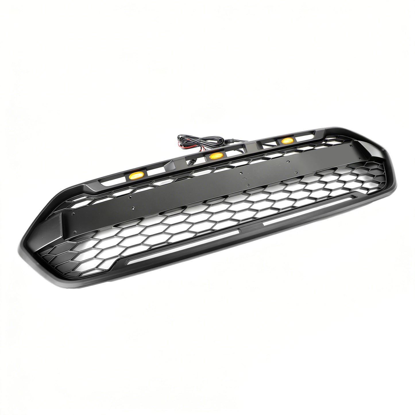 Per Ford Transit Custom Trail 2018 2019 2020-2023 con griglia paraurti anteriore nera opaca a 3 LED