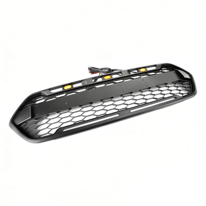 2018-2023 nera Griglia paraurti anteriore per Ford Transit Custom Trail con 3 LED 2467234