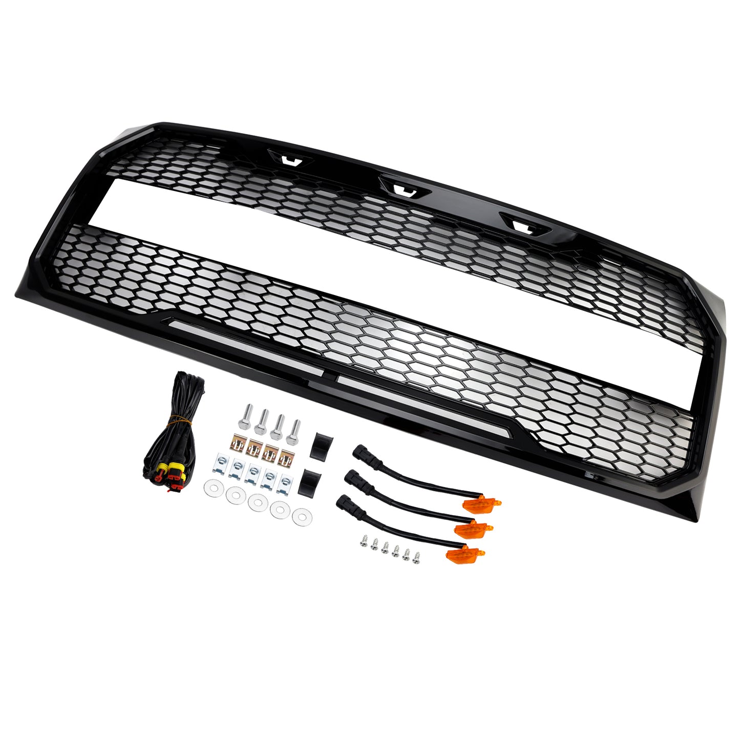 Griglia paraurti anteriore stile Raptor nero lucido adatta per Ford F150 2009-2014