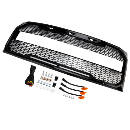Griglia paraurti anteriore stile Raptor nero lucido adatta per Ford F150 2009-2014