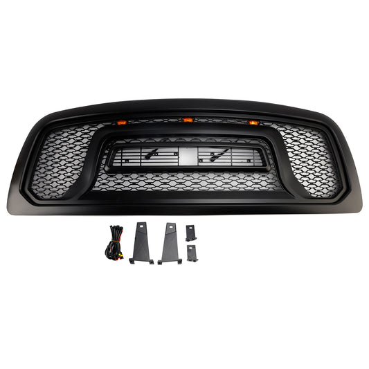 Griglia paraurti anteriore nera con luce a LED per Dodge Ram 1500 2009-2012