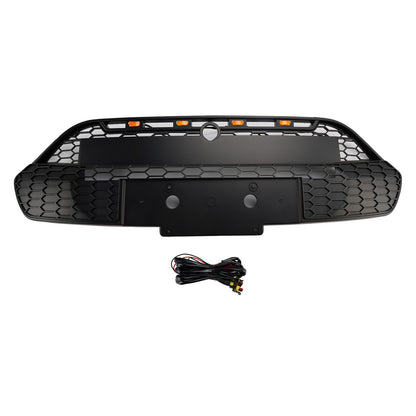 2013-2017 Ford Transit Custom Griglia per paraurti anteriore nera opaca con LED