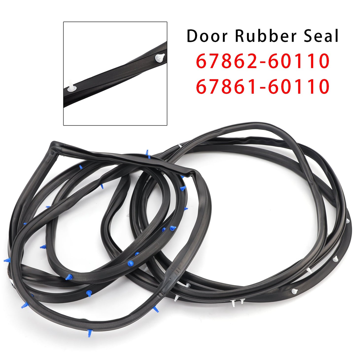 Set di 2 guarnizioni in gomma per portiera anteriore per Toyota LandCruiser serie 79 HZJ HDJ FZJ