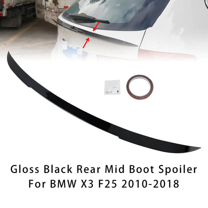 Spoiler posteriore centrale nero lucido per BMW X3 F25 2010-2018