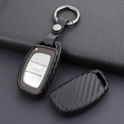 Custodia in similpelle e silicone per chiave auto con fibbia per Hyundai