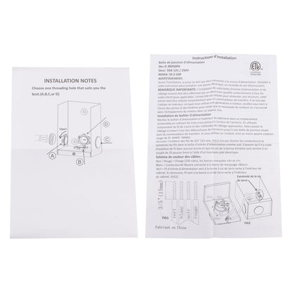 Scatola di ingresso per generatore RV da 50 Ampere NEMA SS2-50P Scatola di ingresso alimentazione 125/250 V