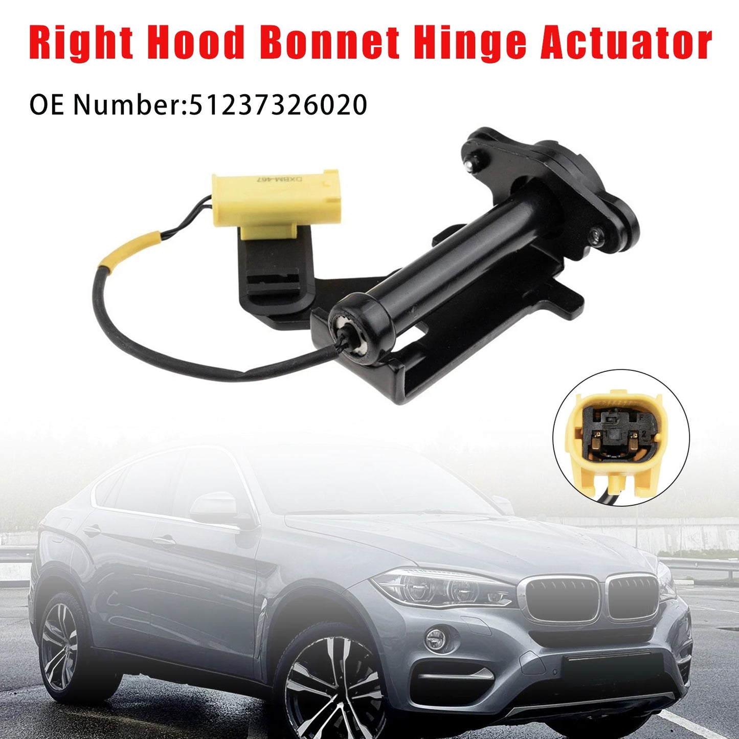 Attuatore cerniera cofano lato destro 51237326020 compatibile con BMW X5 F15 X6 F16