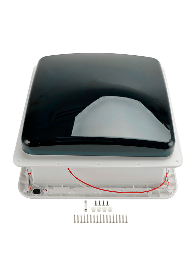 Ventilatore da tetto per camper da 14 pollici, motore a 3 velocità, lucernario da 12 V con luce a LED