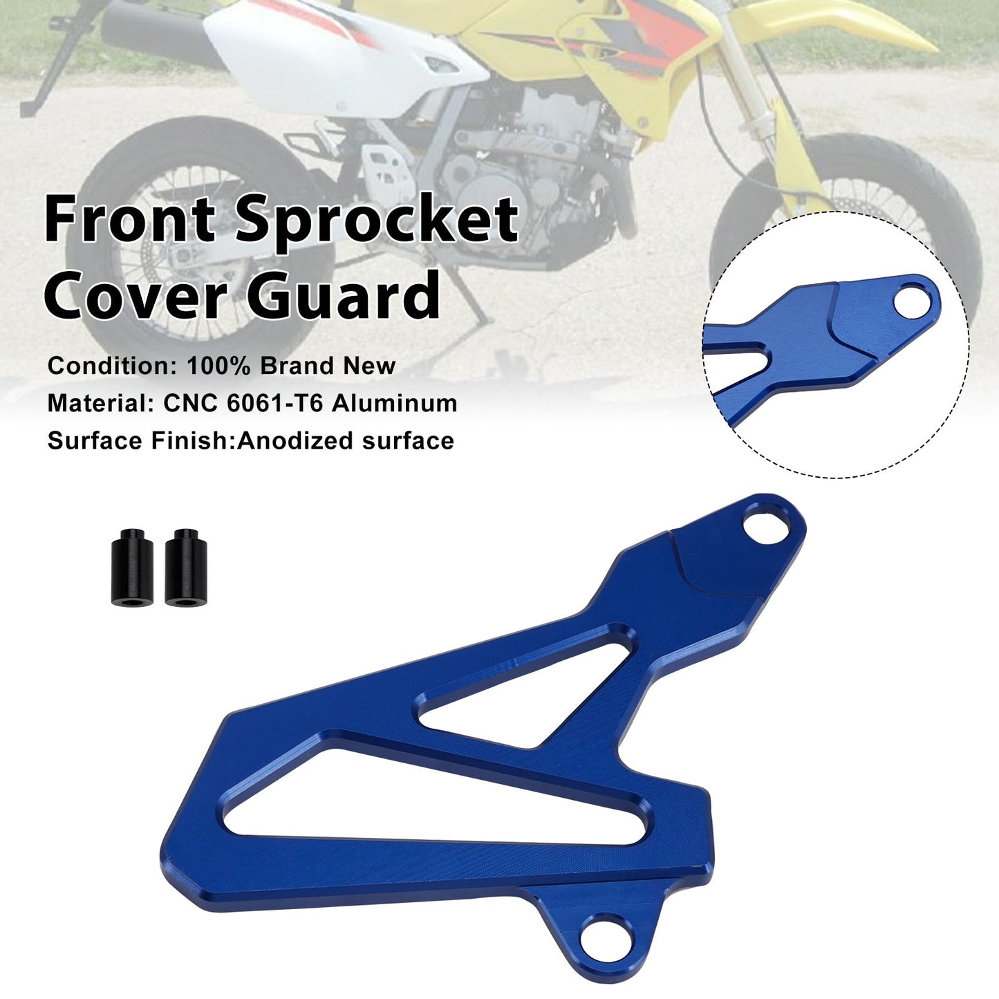 Protezione coperchio pignone anteriore per Suzuki DR-Z400SM 2000-2024 DRZ400/S/E