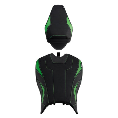 2025 - Cuscino posteriore per sedile conducente e passeggero per Kawasaki Ninja Z900 Zr900-F, colore verde.