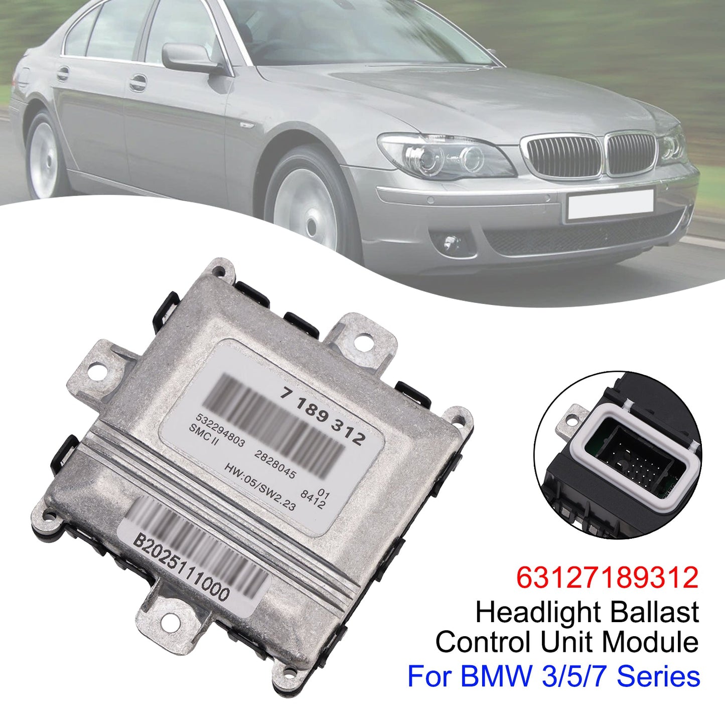 Modulo di controllo ballast fari 63127189312 per BMW Serie 3/5/7