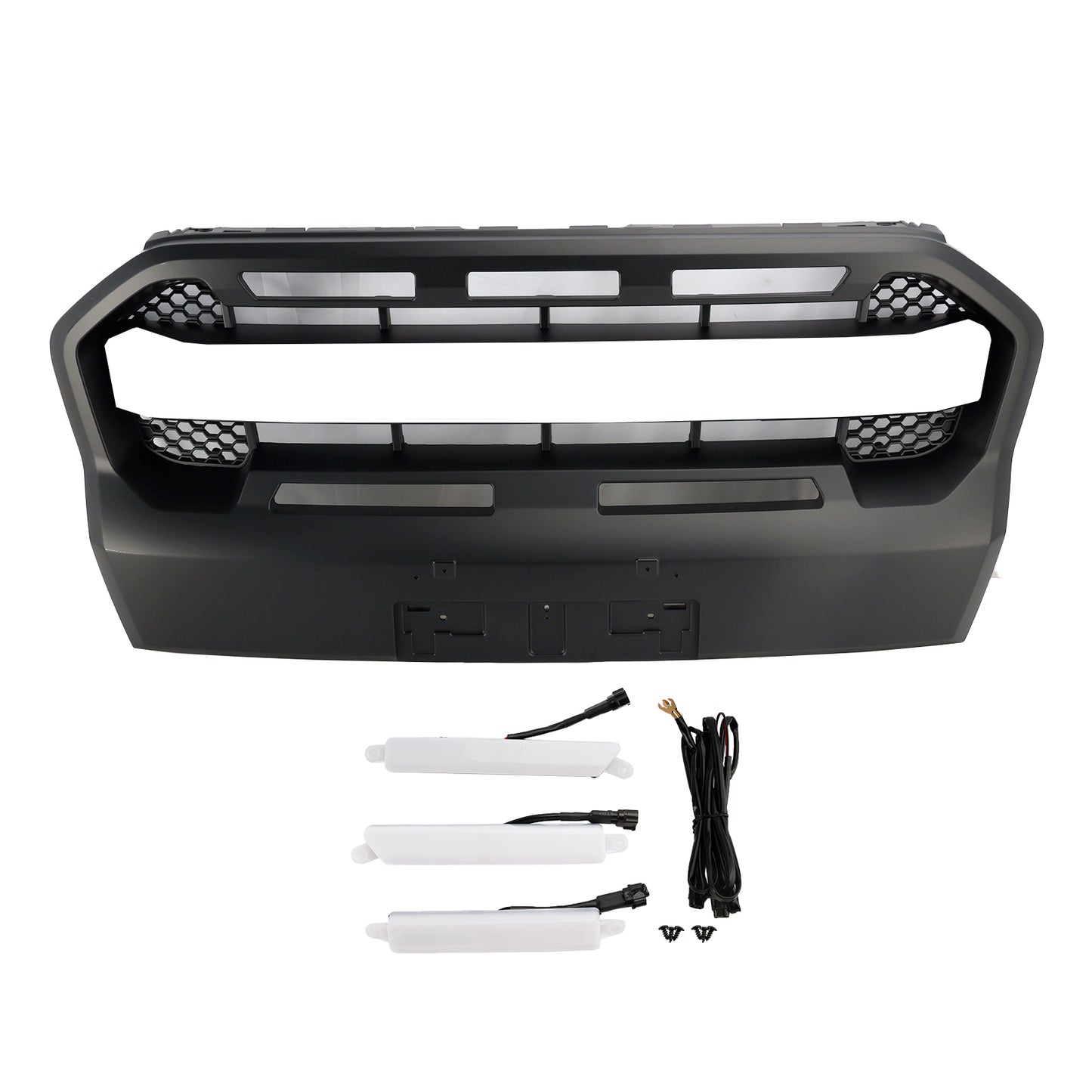 Grill per paraurti anteriore in stile Raptor per Ford Ranger 2019-2023 T8 W/LED