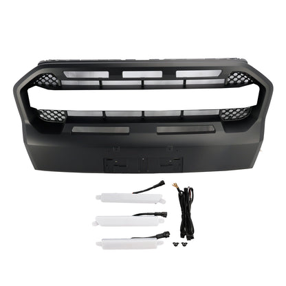 Grill per paraurti anteriore in stile Raptor per Ford Ranger 2019-2023 T8 W/LED