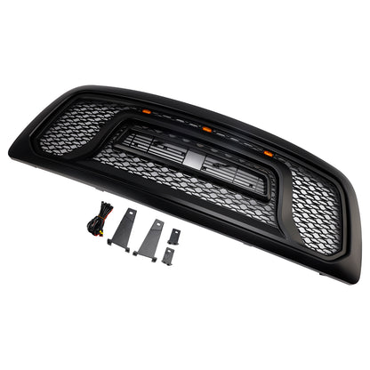 Griglia paraurti anteriore nera con luce a LED per Dodge Ram 1500 2009-2012