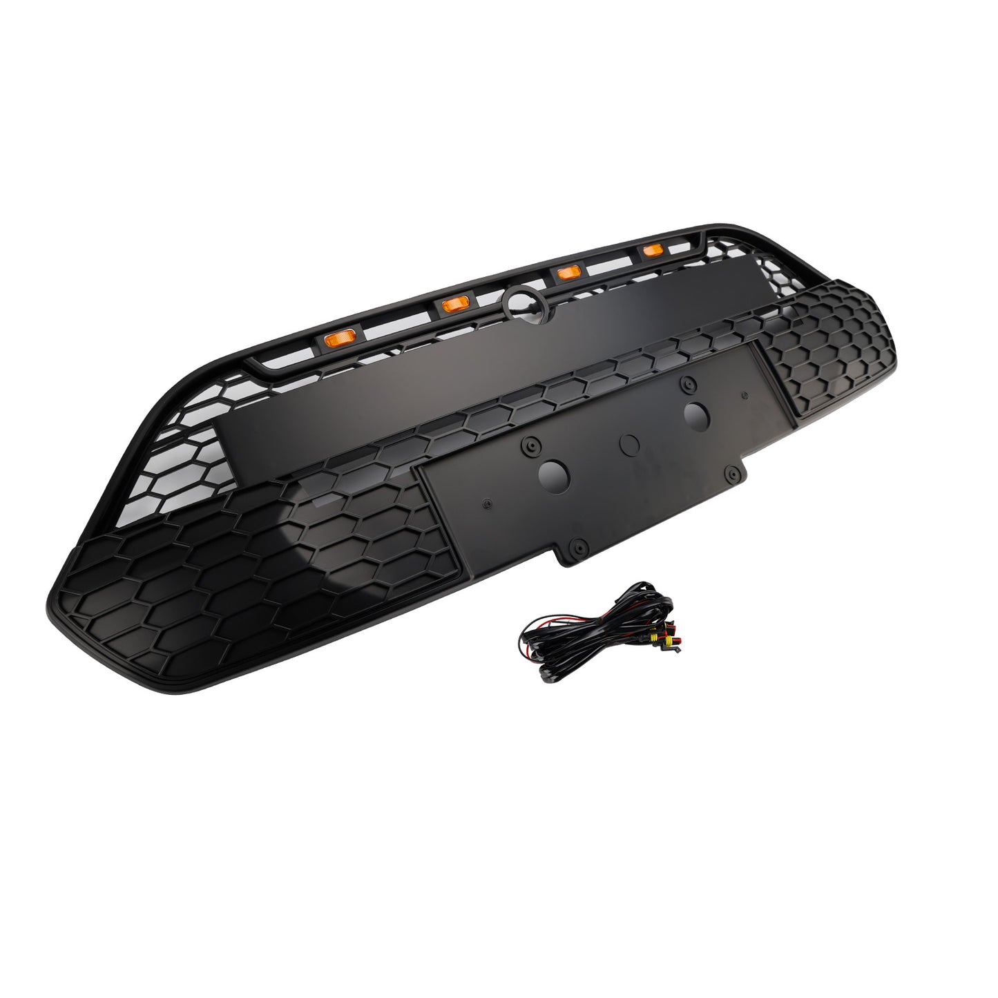 2013-2017 Ford Transit Custom Griglia per paraurti anteriore nera opaca con LED