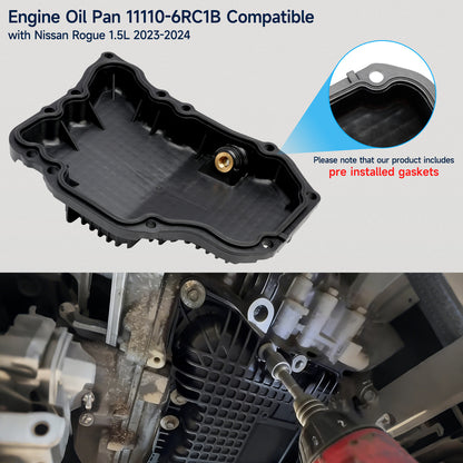 2023-2024 Nissan Rogue Coppa dell'olio motore 1.5 11110-6RC1B