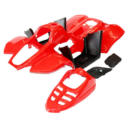 Kit parafanghi carenatura in plastica per 50cc 70cc 110cc dinosauro quad dirt bike ATV rosso