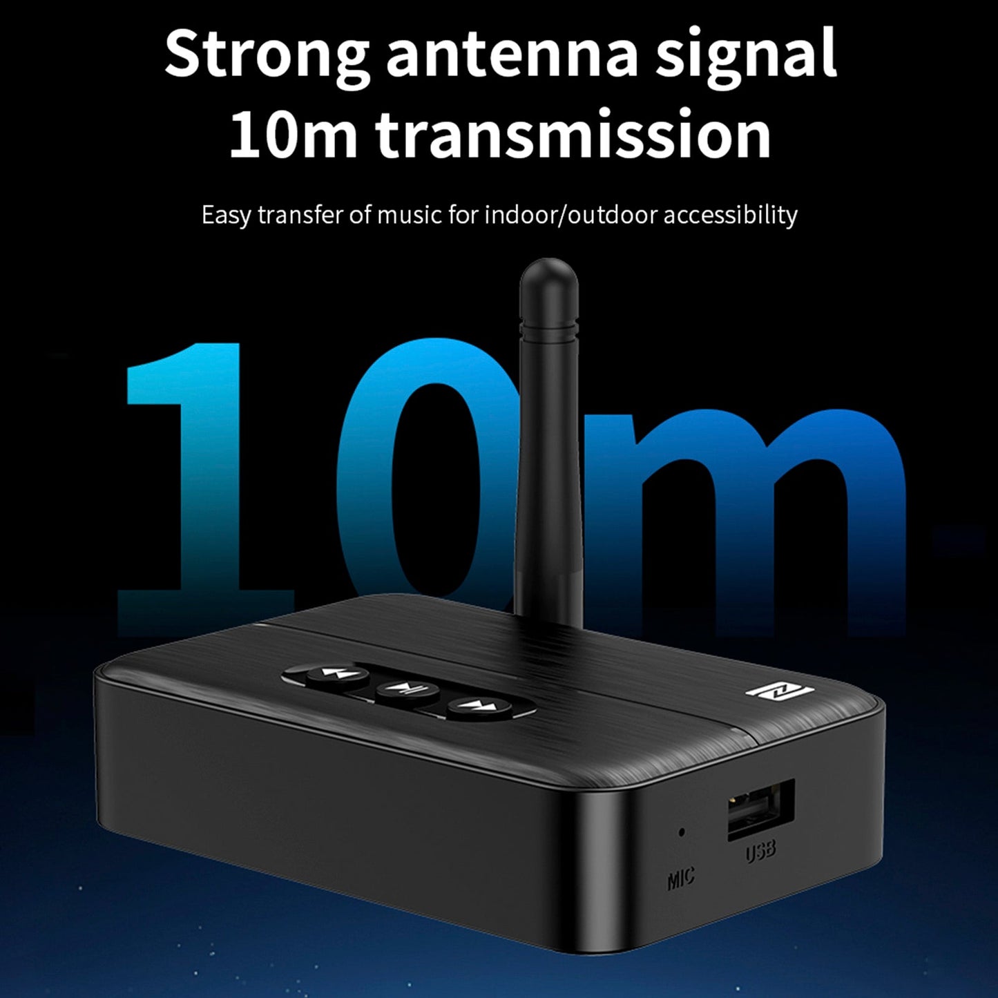 Ricevitore audio Bluetooth 5.4 NFC, amplificatore AUX/RCA, unità flash USB per riprodurre musica