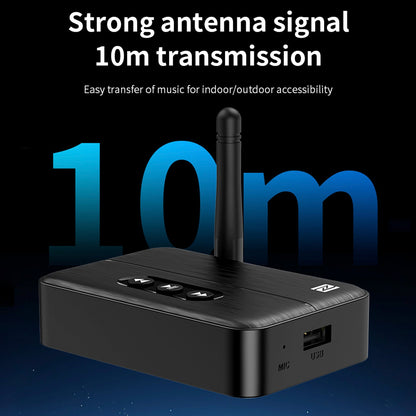Ricevitore audio Bluetooth 5.4 NFC, amplificatore AUX/RCA, unità flash USB per riprodurre musica