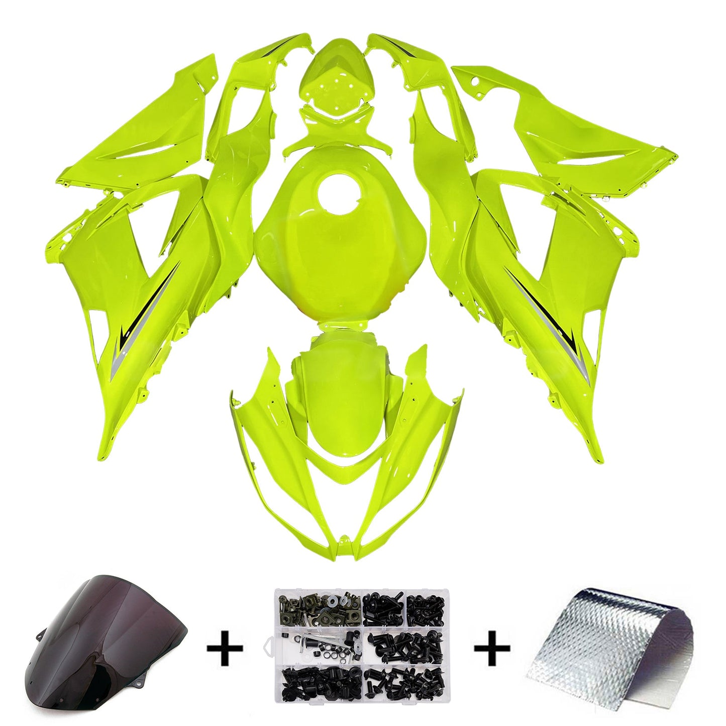 Kit carenatura iniezione in plastica ABS adatto per Kawasaki ZX6R 636 2013-2018